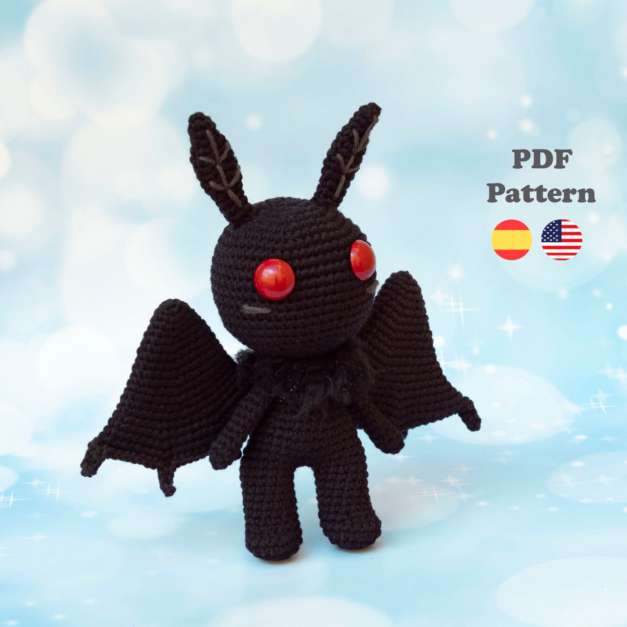Baby Mothman Cute Pattern Crochet Pattern Amigurumi