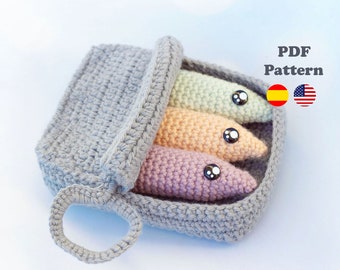 Sardines in a can Amigurumi Pattern | PDF-Pattern | ENG / SPA | Spanish Sardines Amigurumi Pattern