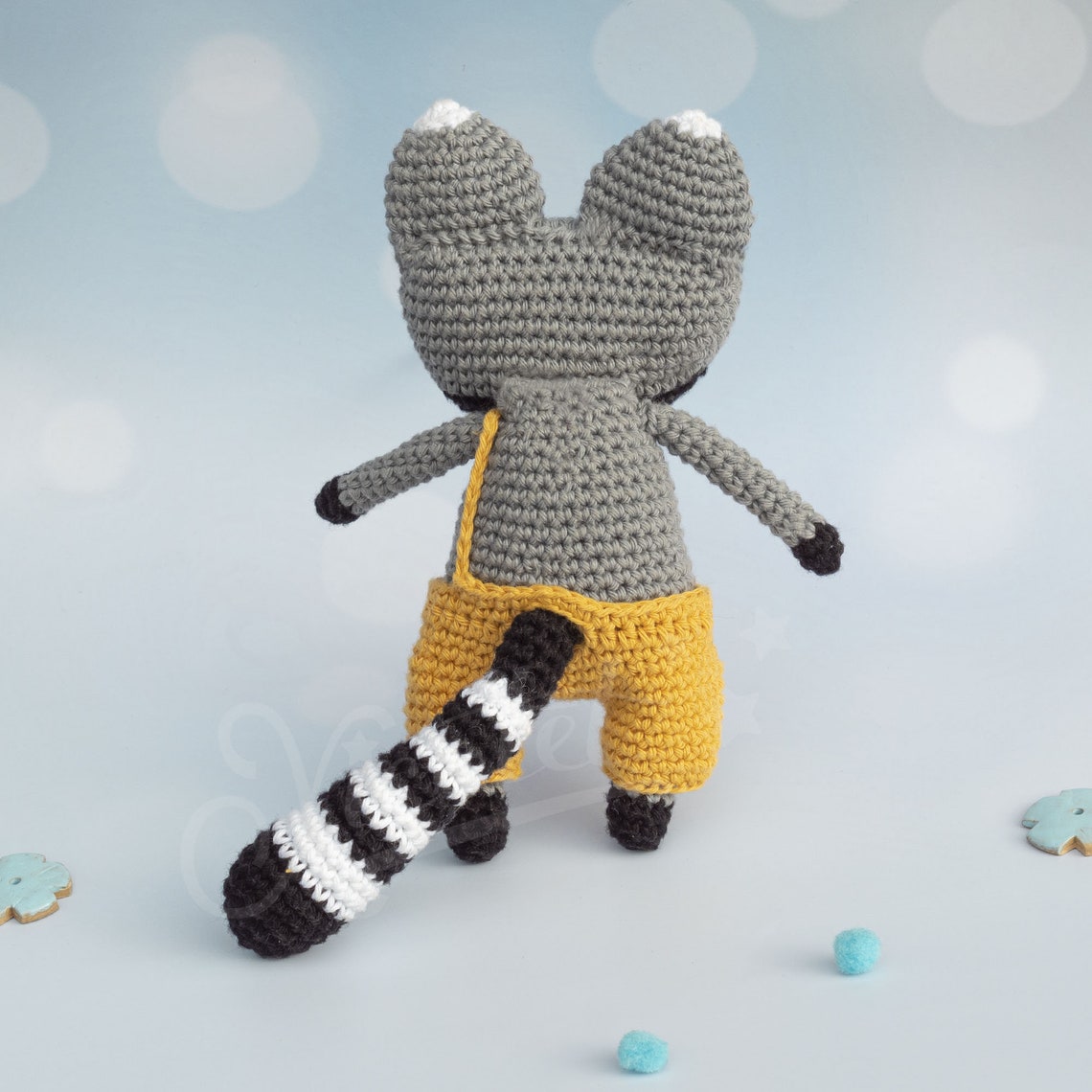 Sam The Racoon Crochet Amigurumi Pattern Sam the Raccoon | Amigurumi Crochet - Etsy