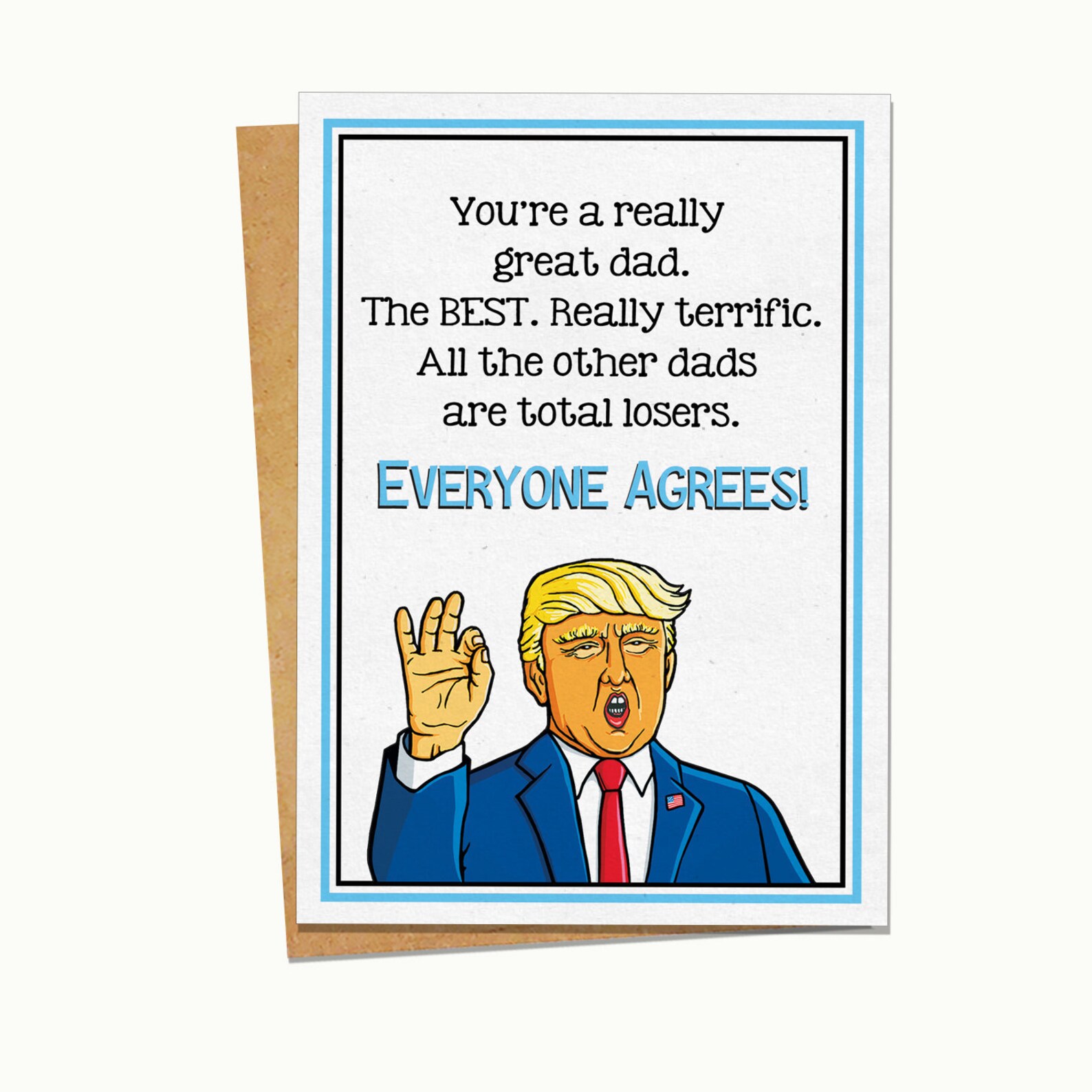 Donald Trump Fathers Day Card Fathers Day Card from Wife Etsy