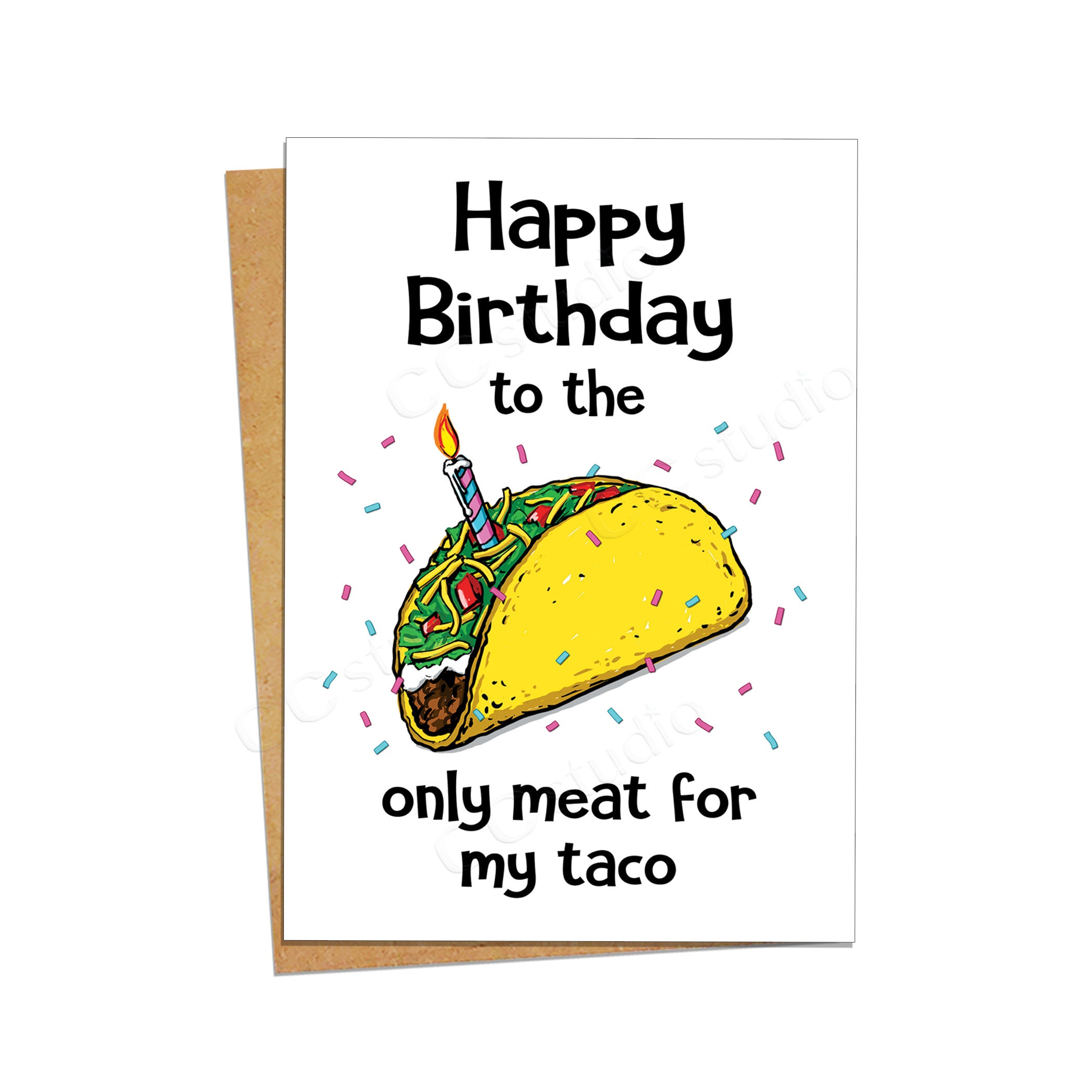 Taco Birthday Card Naughty Birthday Card Birthday Card for | Etsy