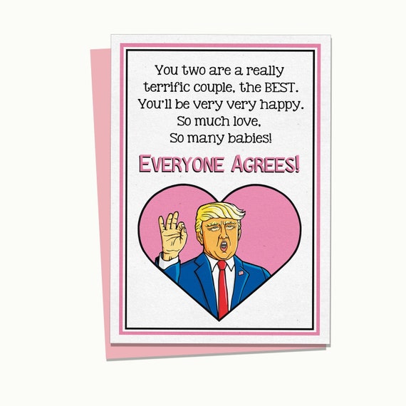 Funny Wedding Cards Funny Congratulations Card Funny Trump - Etsy Australia Funny Wedding Cards Funny Congratulations Card Funny Trump - Etsy Australia