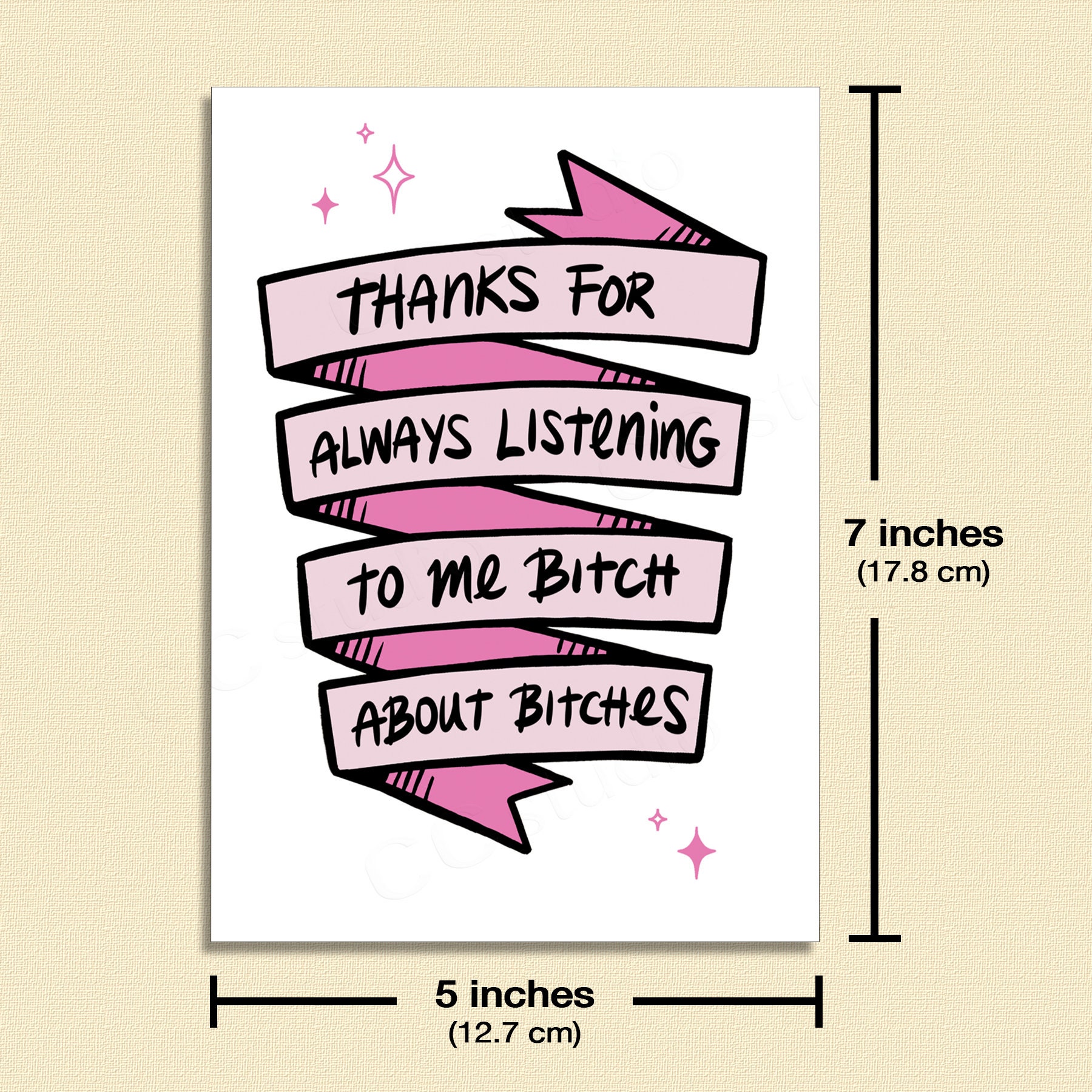 Funny Thank You Card Best Friend Birthday Card Funny Co Etsy