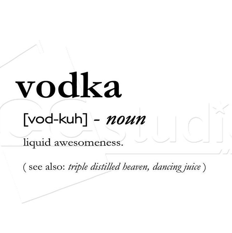 Definition Prints Vodka Sign Alcohol Print Trust Me You Can Etsy