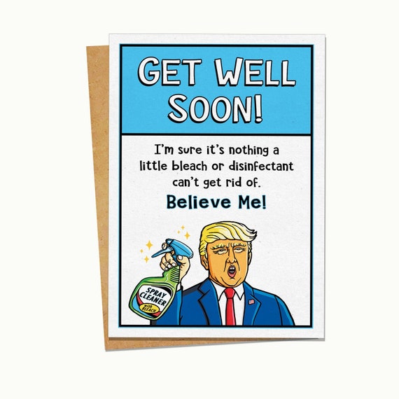 Funny Get Well Card Funny Trump Card Thinking of You Card Etsy
