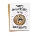 Funny Anniversary Card, You're My Everything, Anniversary Card for Wife, Romantic Cards, Funny Love Cards, First Anniversary Card,Bagel Card 