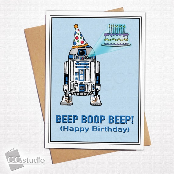 star wars birthday r2d2 card birthday cards beep boop beep star wars birthday card