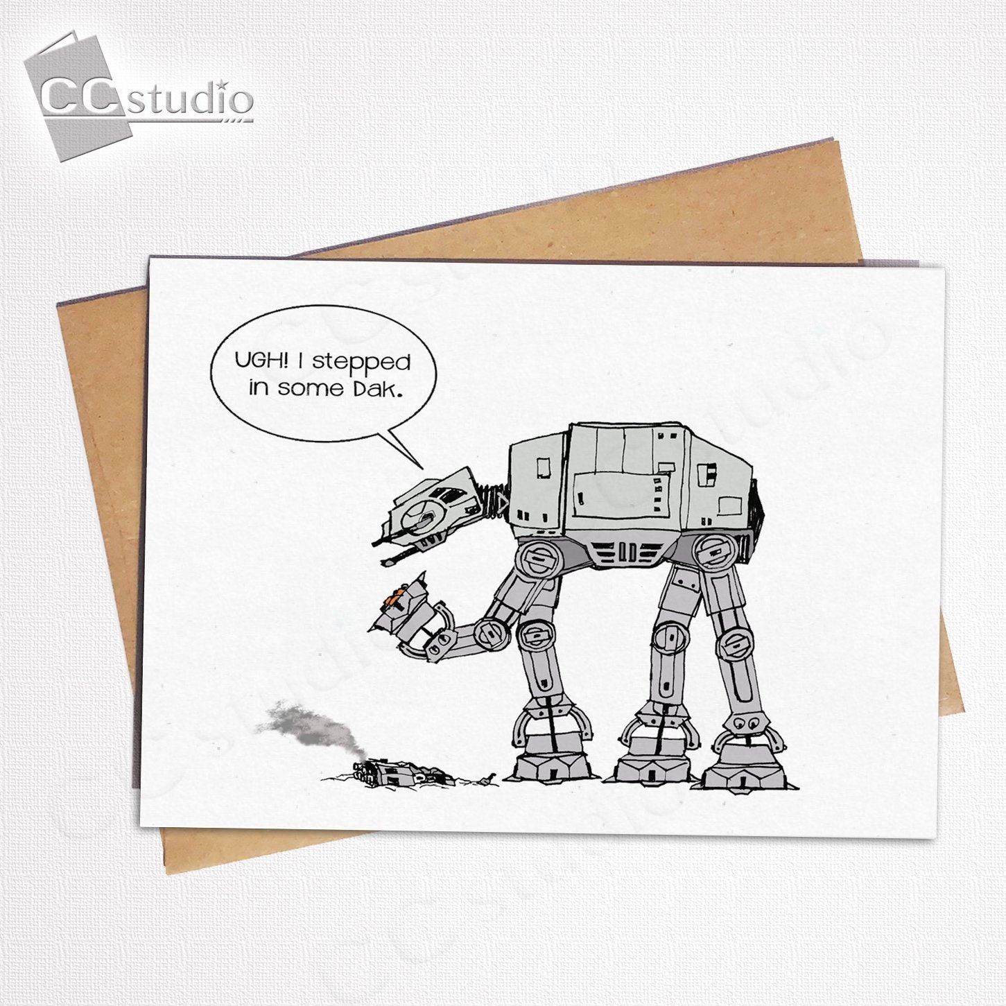 Star Wars Birthday Star Wars Greeting Card AT AT Star Wars | Etsy