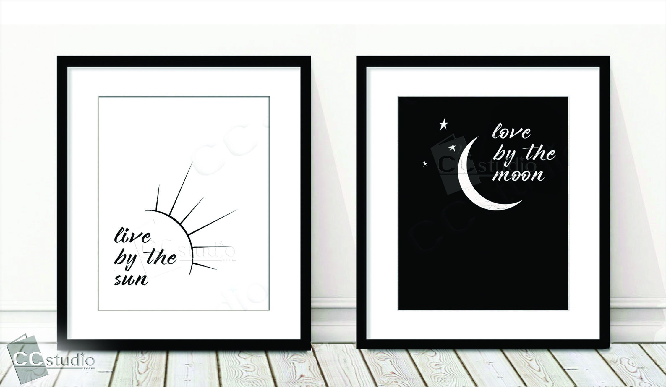 Sun and Moon Decor Sun and Moon Wall Art Live by the Sun Etsy
