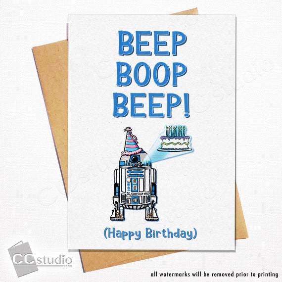 Beste R2D2 Birthday Card Geek Birthday Card Star Wars Birthday | Etsy SM-24