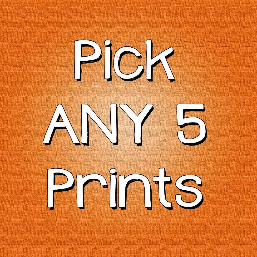 Print Sale Wall Art Sale Any 5 Prints Funny Wall Art Etsy