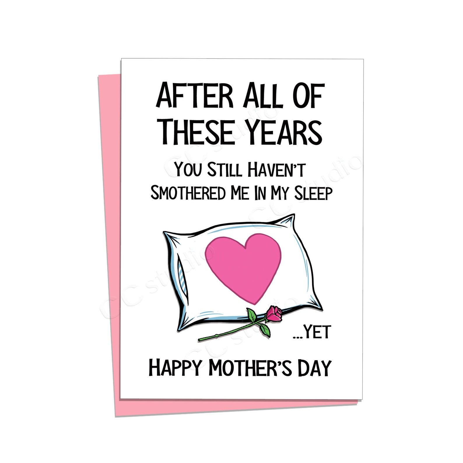 Tickle Her Heart: 20 Funny Mother's Day Cards & Gifts 9 CambridgeCirStudio Funny Mothers Day Card
