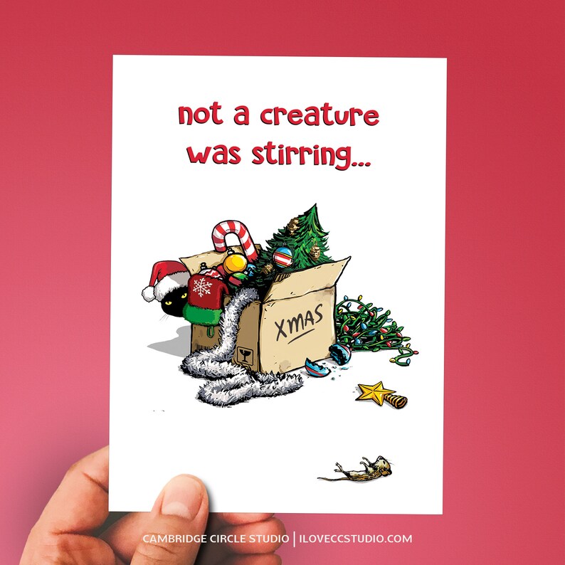 Not A Creature Was Stirring Christmas Card 