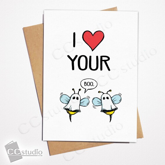 I love you Love Ya Just Because Boo Anniversary Valentines Card