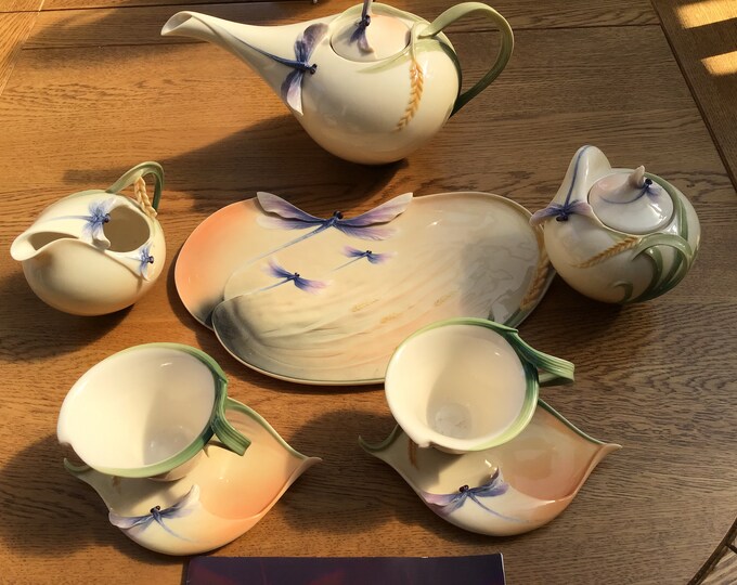 Franz Tea Set Dragonfly Etsy