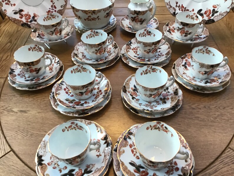 Victorian Tea Set 39 Pieces Etsy UK