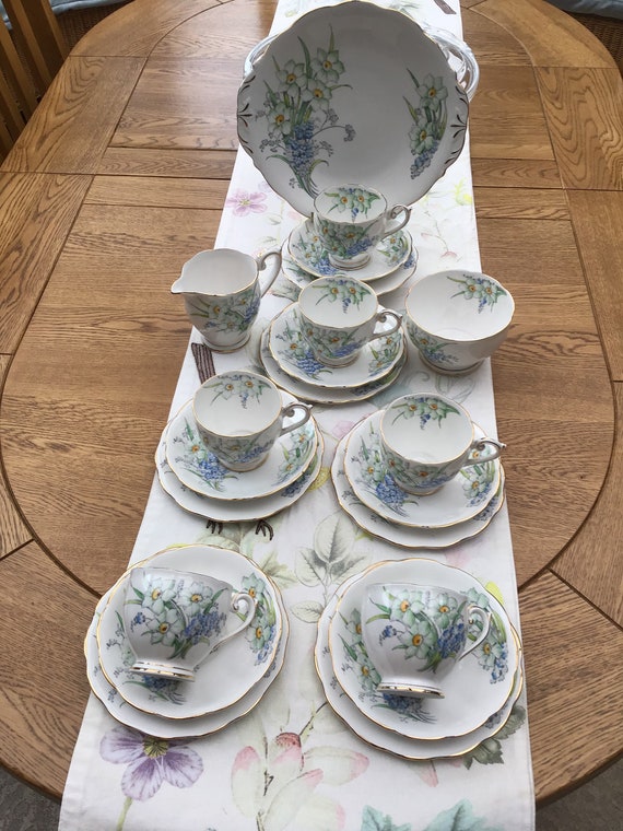 Queen Anne tea set 21 pieces Etsy