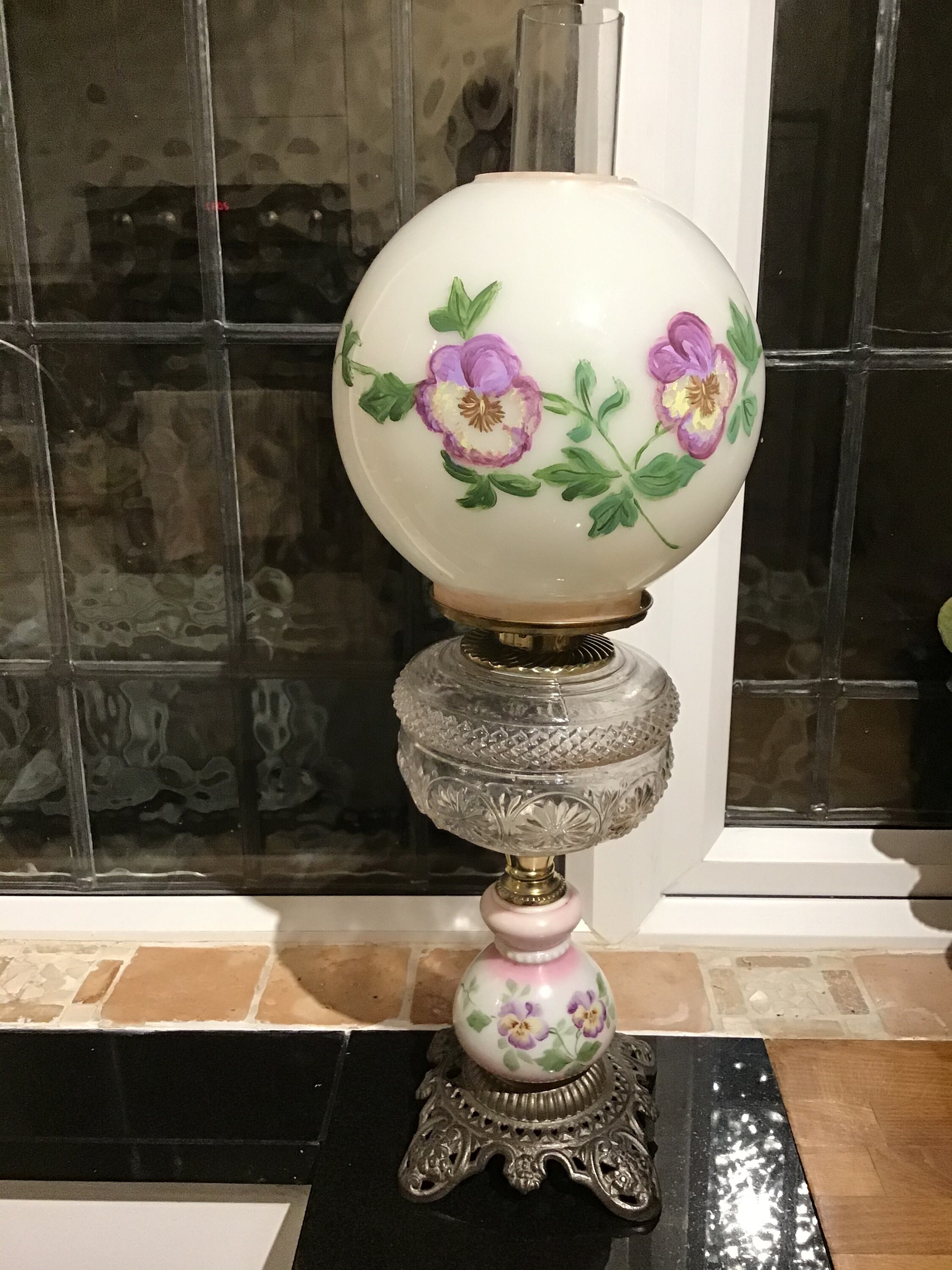 Image of 1920’S American Parlour Oil Lamp