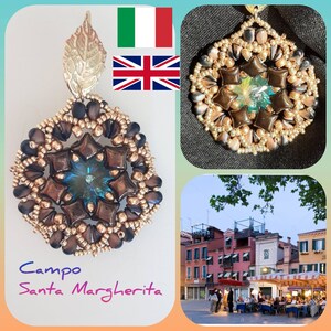 DIY Eng/Ita PDF tutorial Campo Santa Margherita earrings