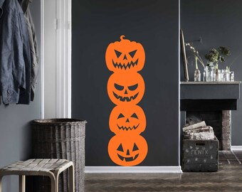 Vinyl Holiday decal / Halloween pumpkin window decal, pumpkin wall decals, Halloween wall decals, pumpkin wall art, door vinyl decal