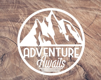 Adventure Awaits Decal: Car, Laptop, Tumbler Sticker