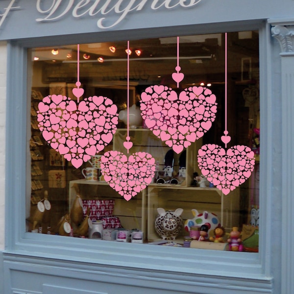 Valentines Day Window Art Etsy