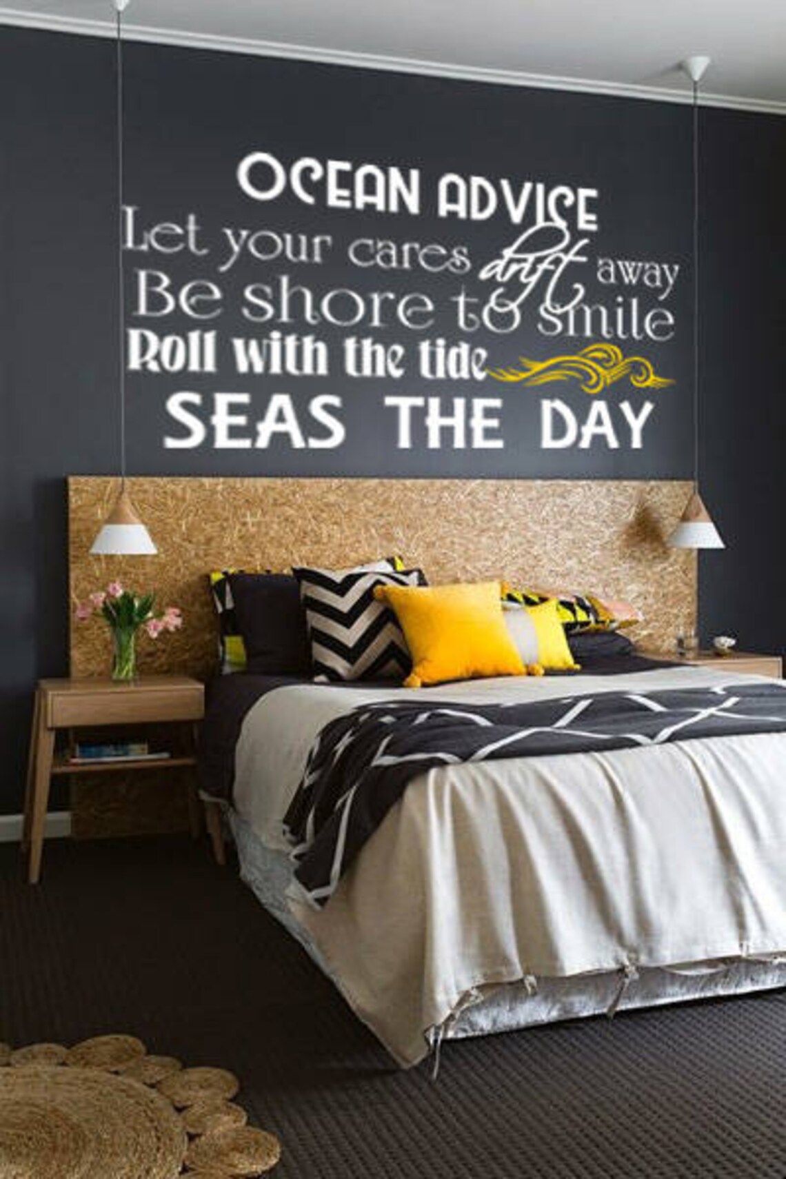 Ocean Vinyl Wall Decal Decor Nautical Decor Beach Quotes Etsy