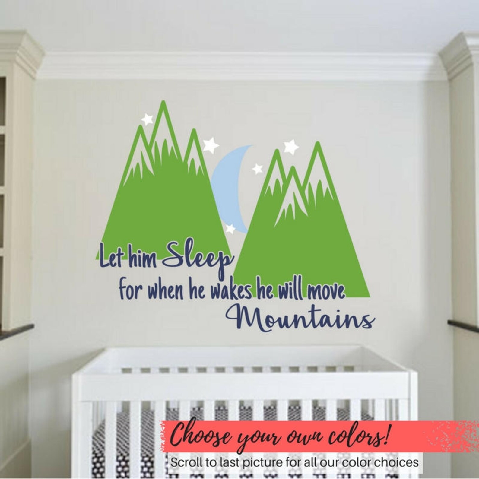 Calcomanía de pared Cita se moverá montañas calcomanía | Etsy