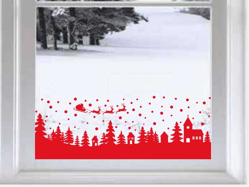 Vinyl Holiday Decal / Christmas Window Decals Winter Decals Etsy