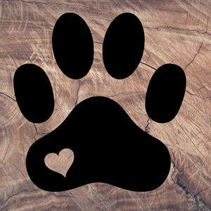 Paw Print Heart Vinyl Decal: Animal Lover Car/Tumbler Sticker