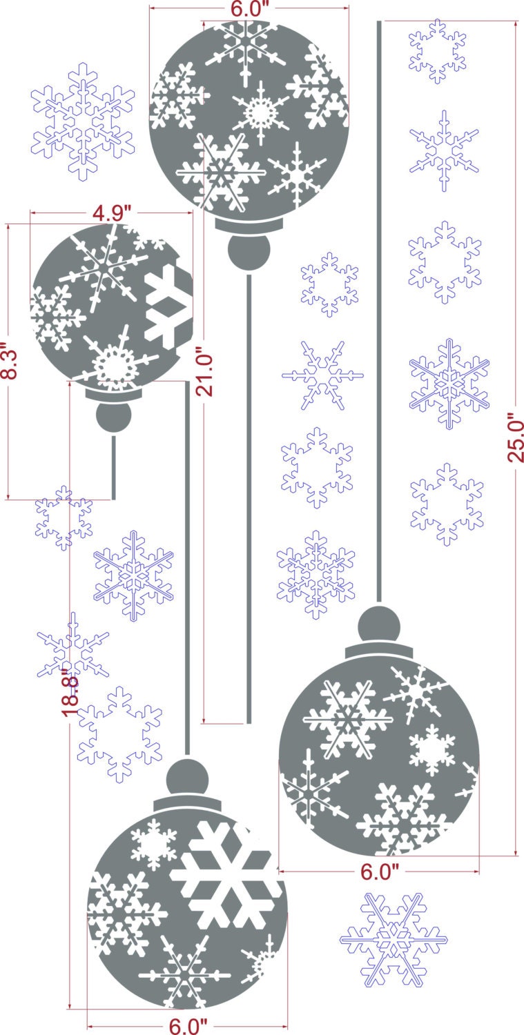 Vinyl Holiday Decal / Christmas Window Decals Winter Decals Etsy