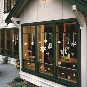 Snowflake Vinyl Decals: Holiday Window Ornament Set