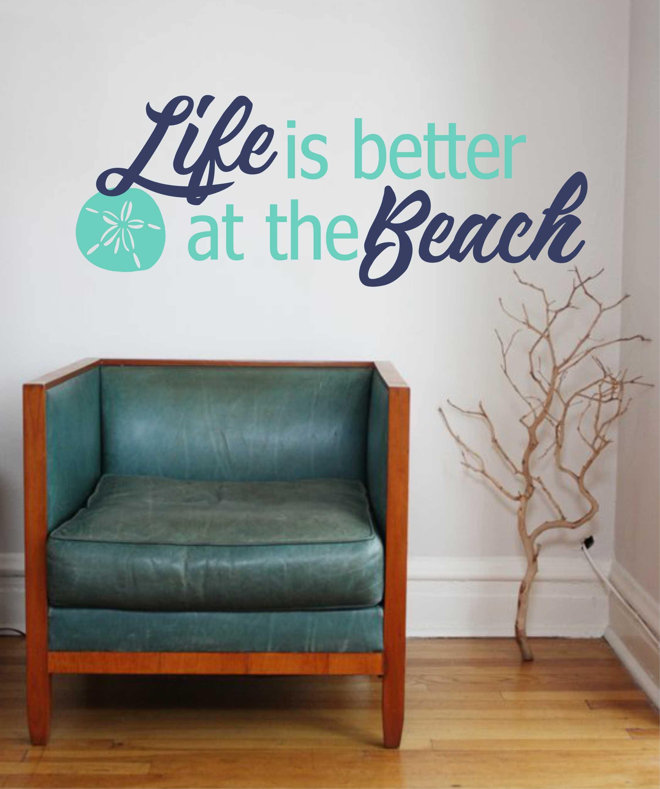 Ocean Vinyl Wall Decal Decor Nautical Decor Beach Quotes Etsy