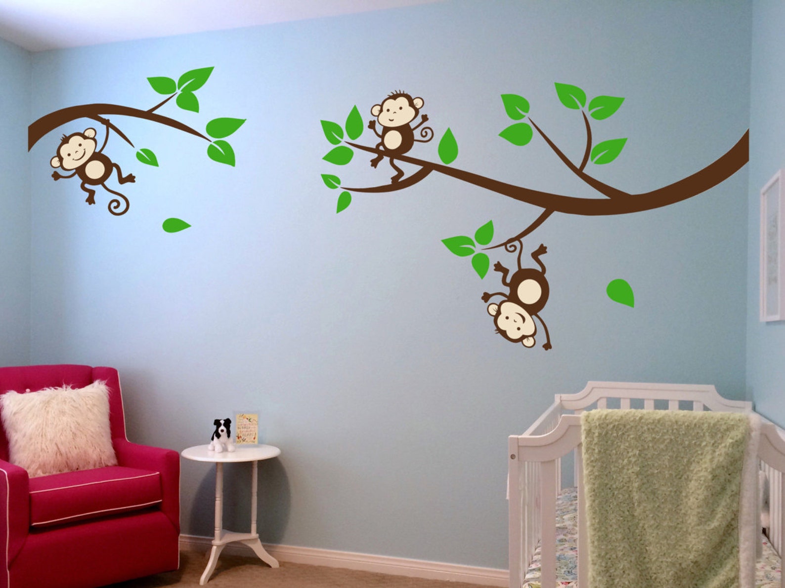 Monkeys Wall Decals Nursery Wall Decals Baby Wall Decals Etsy