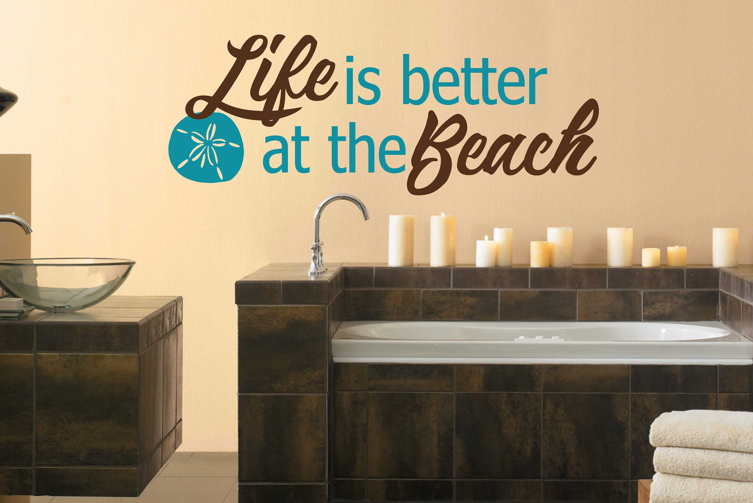 Ocean Vinyl Wall Decal Decor Nautical Decor Beach Quotes Etsy