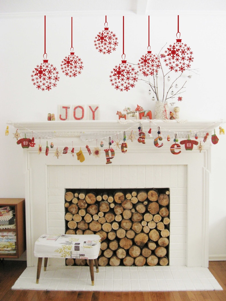 Vinyl Holiday Decal / Christmas Window Decals Winter Decals Etsy