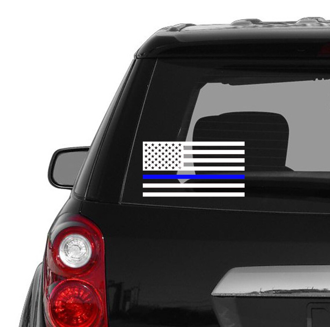 Thin Blue Line Flag Decal Sticker (5-Pack) – Police Fallen Officer – Blue Lives Matter – Decals By Haley