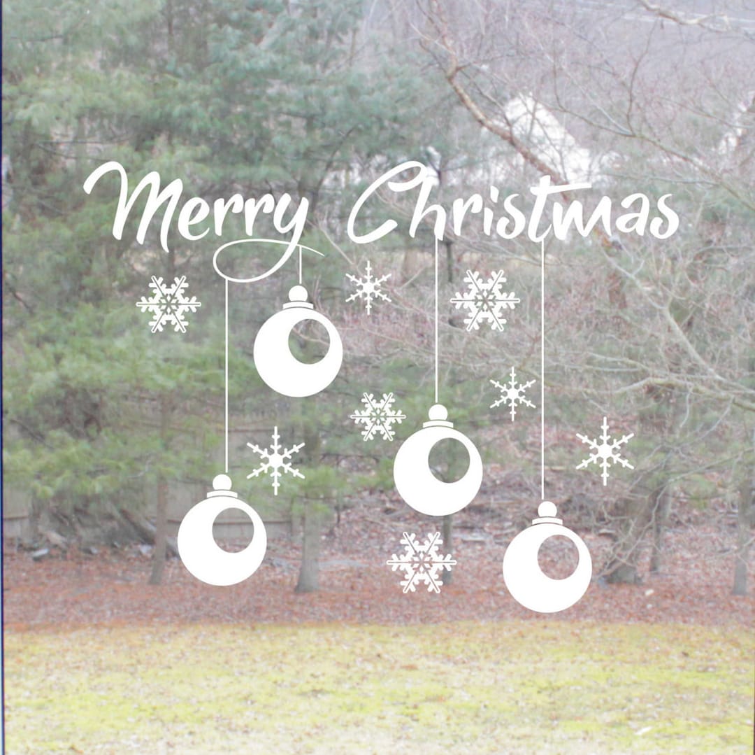 Vinyl Holiday Decal / Christmas Window Decals, Winter Decals, Christmas