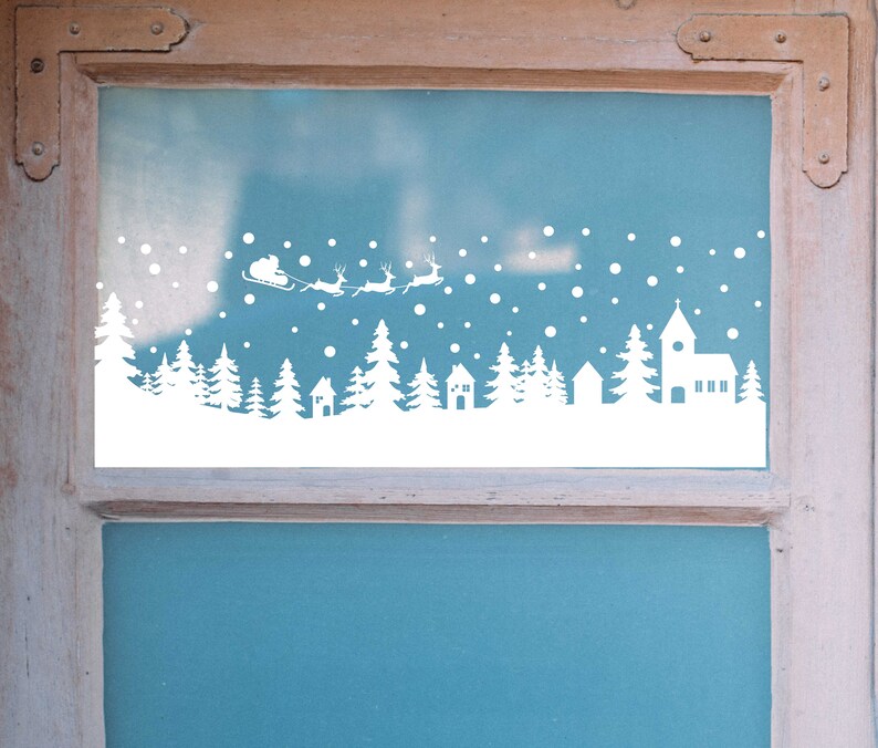 Vinyl Holiday Decal / Christmas Window Decals Winter Decals Etsy