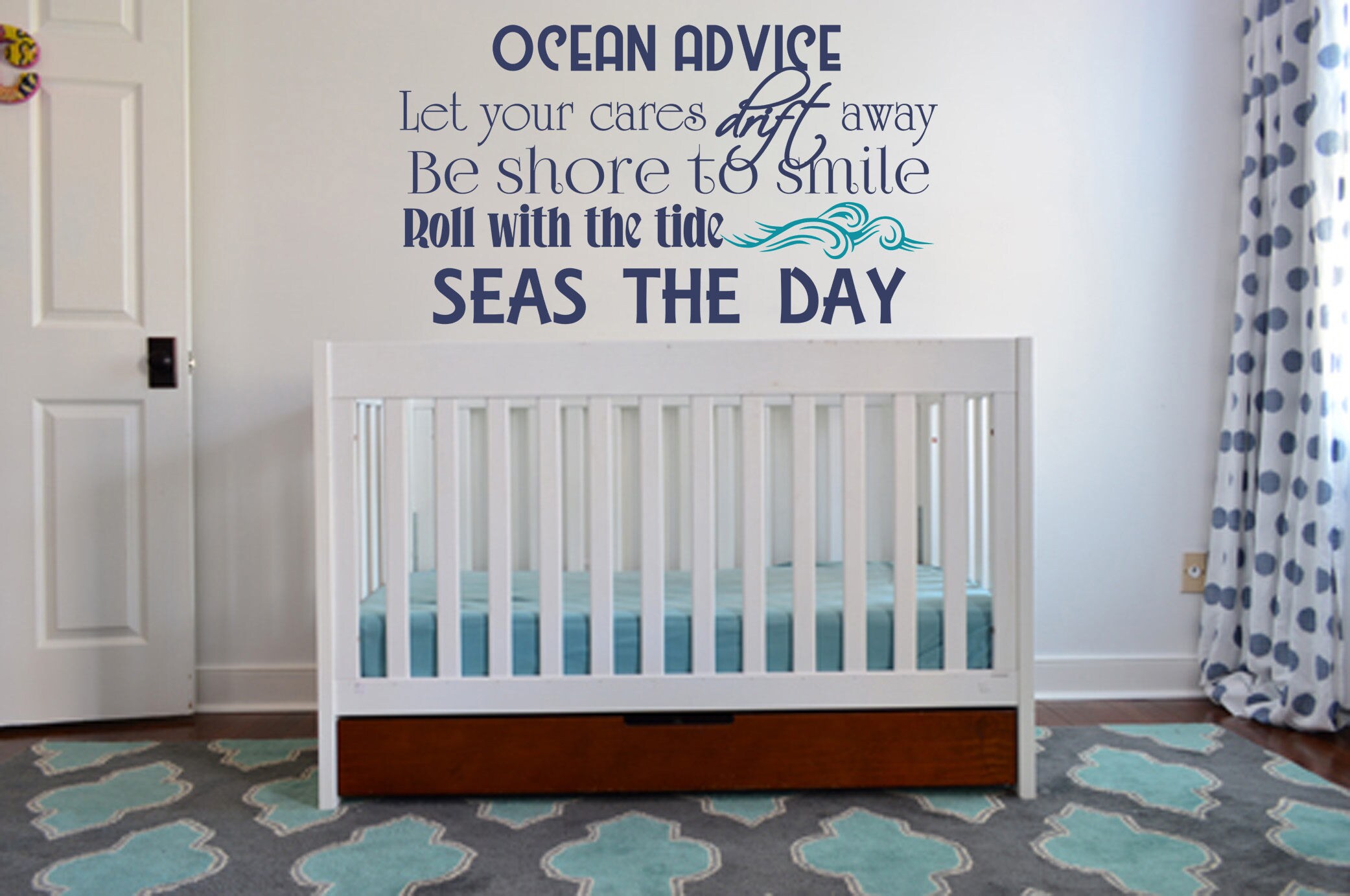 Ocean Vinyl Wall Decal Decor Nautical Decor Beach Quotes Etsy