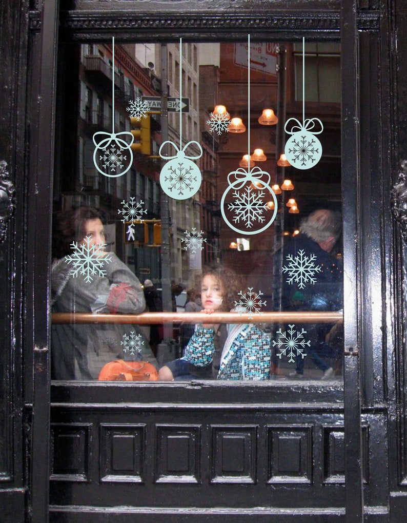 Vinyl Holiday Decal / Christmas Window Decals Winter Decals Etsy