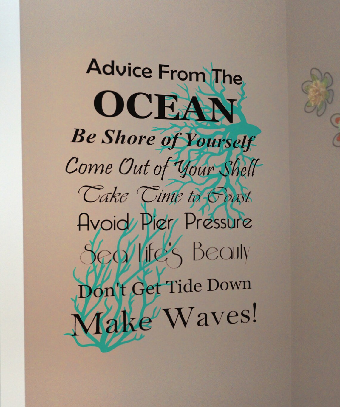 Ocean Vinyl Wall Decal Decor Nautical Decor Beach Quotes Etsy