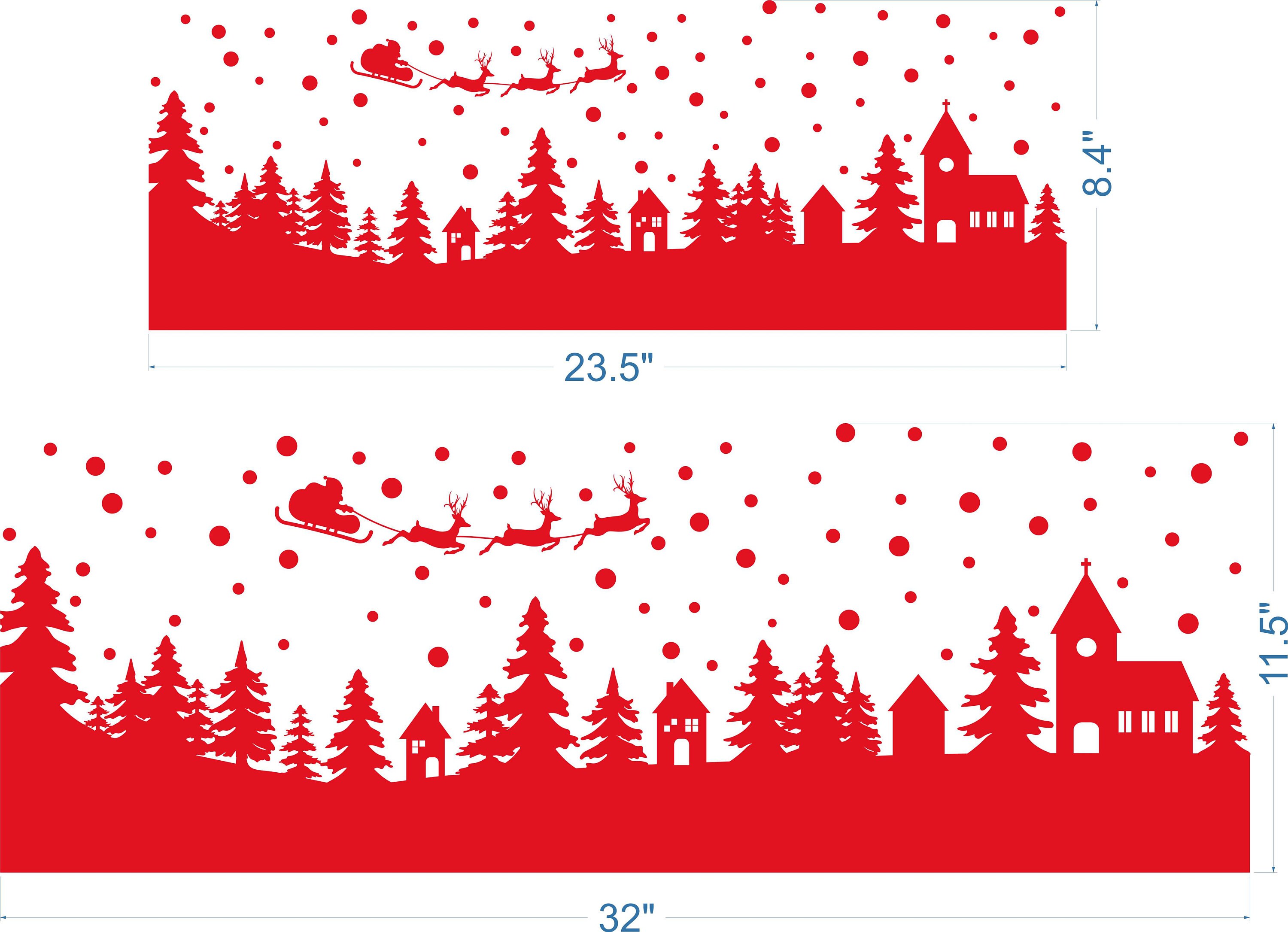 Vinyl Holiday Decal / Christmas Window Decals Winter Decals Etsy