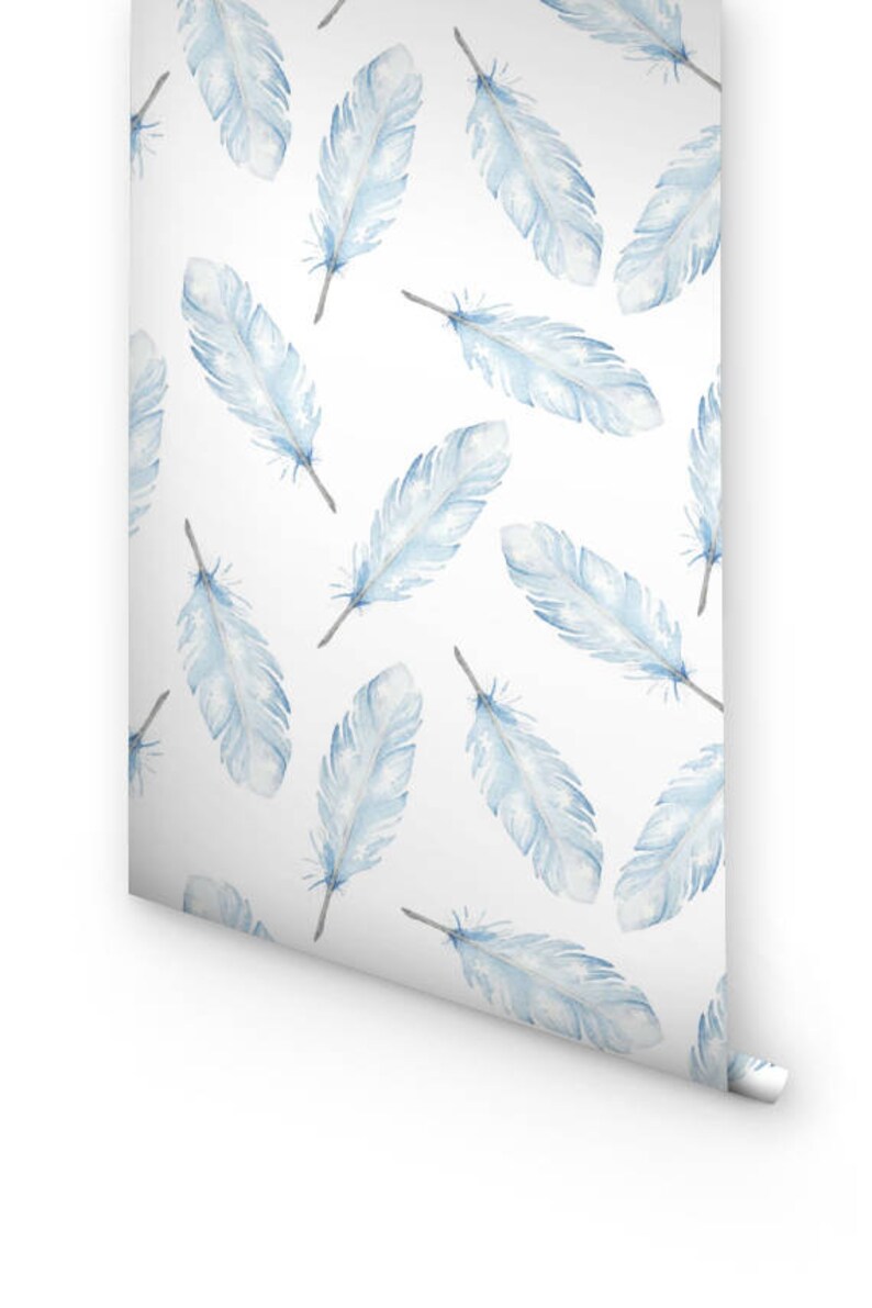 Boho Decal Feather Temporary Wallpaper Aztec Wall Decal Etsy