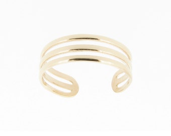 Petit anneau martelé, finition texturée (argent sterling ou or 14 carats, tailles midi et pointe) - France
