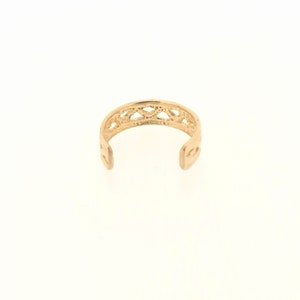 Solid 9ct Yellow Gold Celtic Infinity Knot Design Adjustable Toe Ring, 375 Gold Toe Rings, Boho Body Jewellery image 4