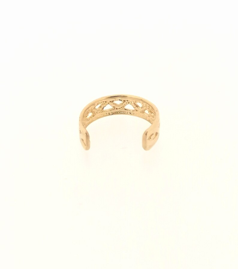 Solid 9ct Yellow Gold Celtic Infinity Knot Design Adjustable Toe Ring, 375 Gold Toe Rings, Boho Body Jewellery image 4