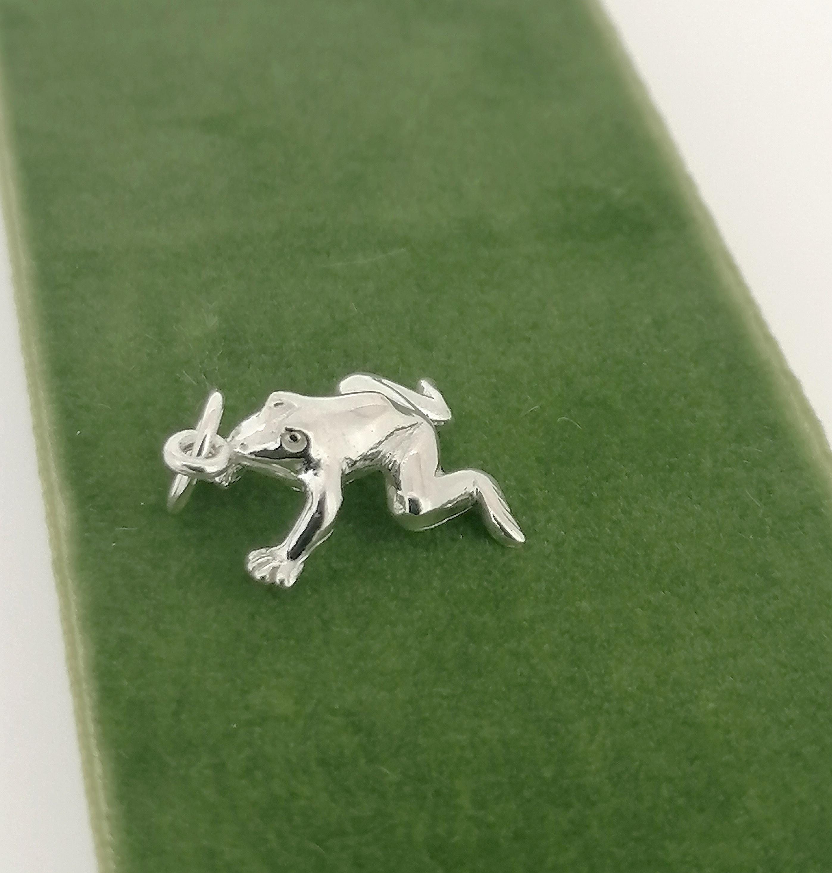 Collana con ciondolo a forma di rana in argento sterling: gioielli con ciondoli a forma di animale - Italia