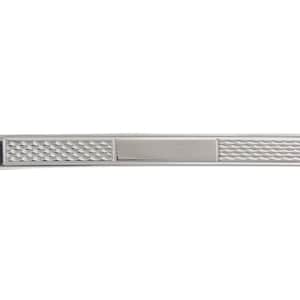 Solid Sterling Silver Men&#39;s Tie Slide Clip, Engine Turned Design
