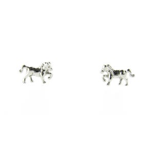 925 Sterling Silber kleine tänzelnde Pony Pferd Ohrstecker, Damen Mädchen Pferde Reitliebhaber Geschenke, Pferderennen Reiter Schmuck